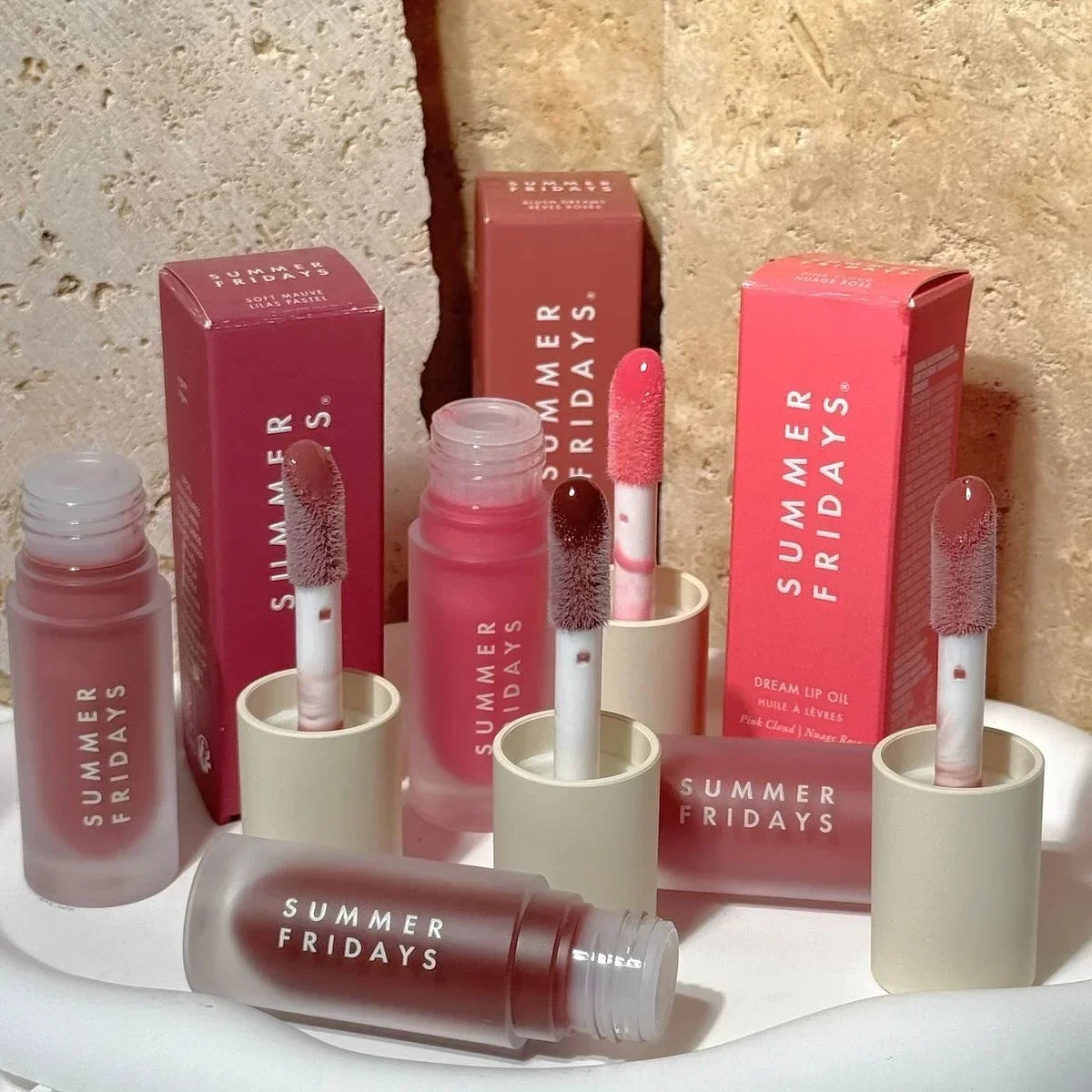 Christmas Hot Sales Summer Fridays NEW Lipstick Moisturizing Nourishing Transparent Pink Guava Lip Gloss Makeup Beauty Suit Care