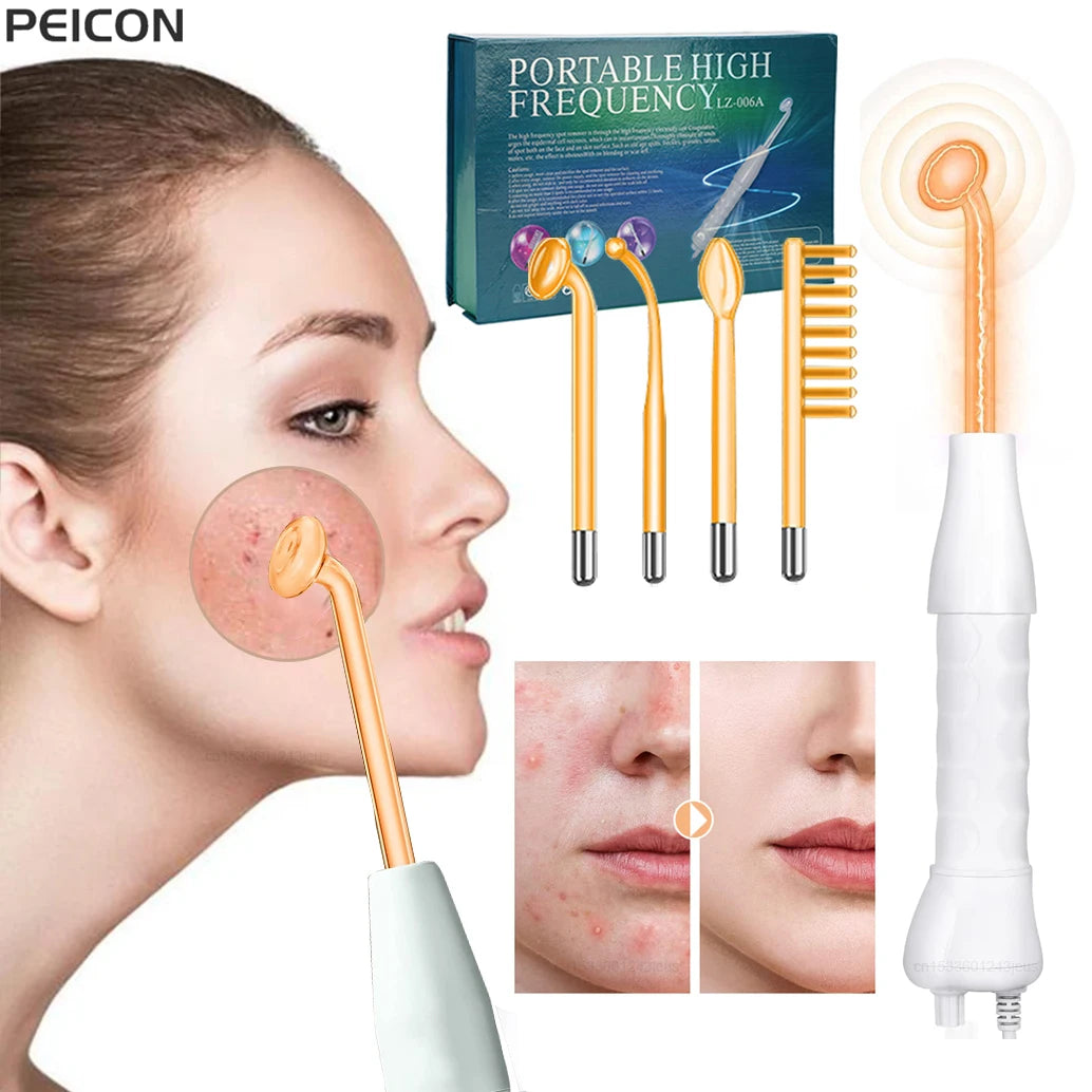 Glass Tube Wand Skin Tightening Remove Wrinkle Acne Spots
