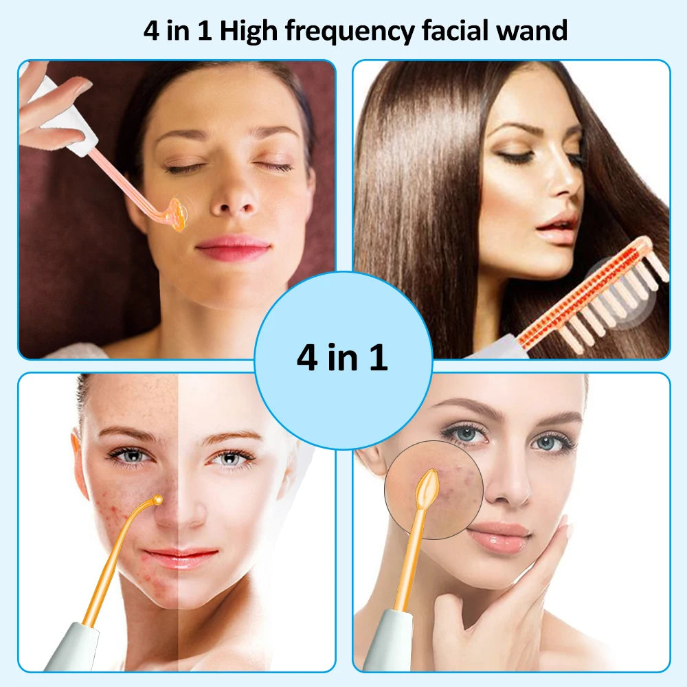 Glass Tube Wand Skin Tightening Remove Wrinkle Acne Spots