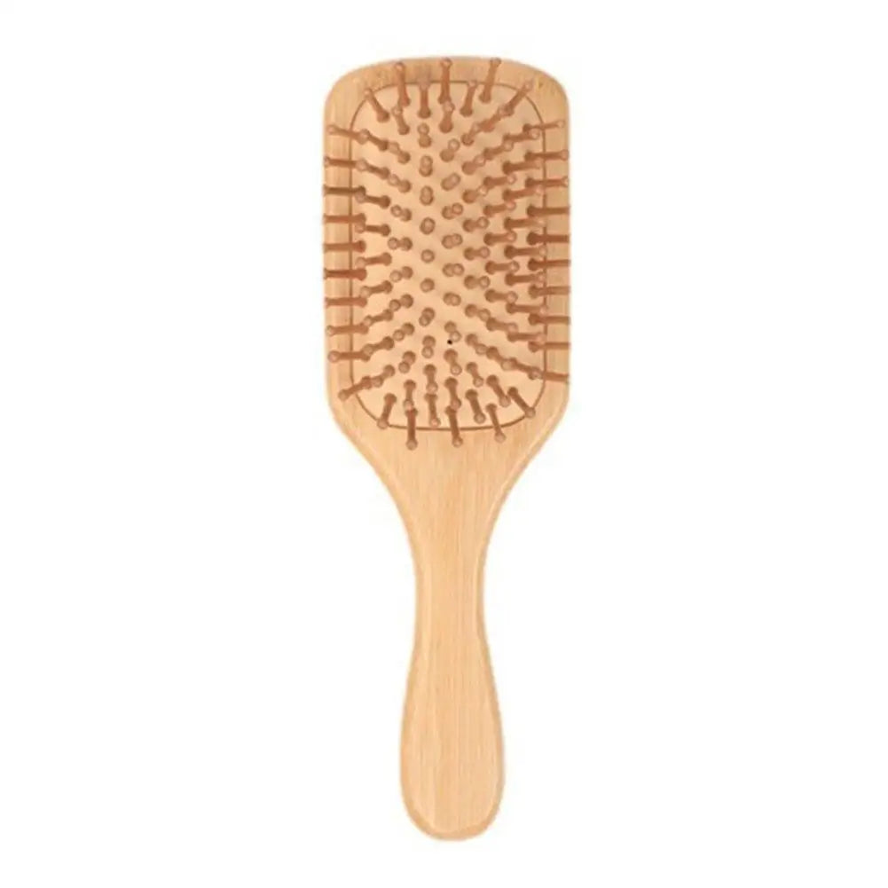 Bamboo Hair Brush,Natural Wooden Bamboo Comb Paddle Detangling Hair Brush Wide-tooth And Tail Comb For Thick/Thin/Curly/Dry Hair