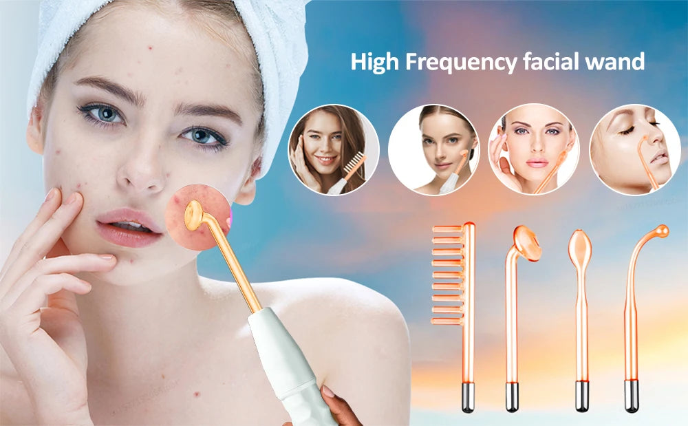 Glass Tube Wand Skin Tightening Remove Wrinkle Acne Spots