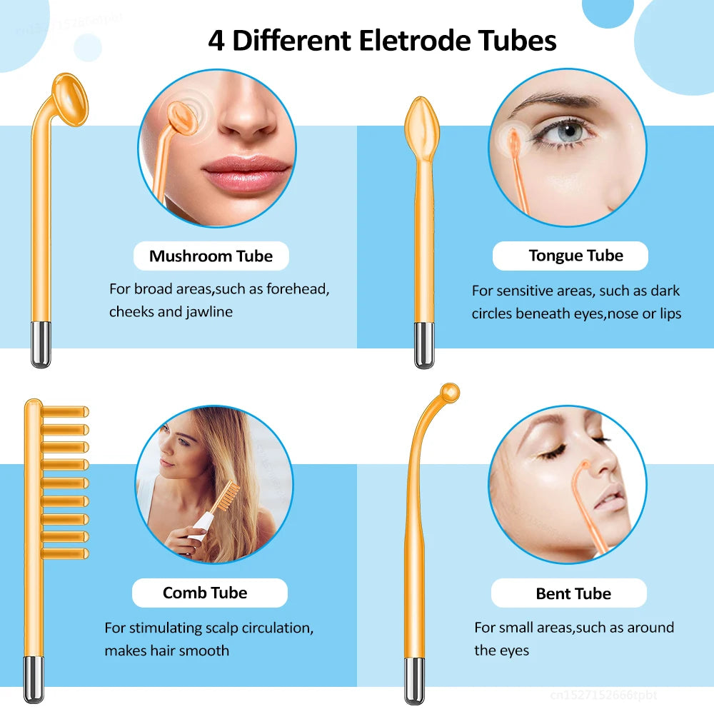 Glass Tube Wand Skin Tightening Remove Wrinkle Acne Spots