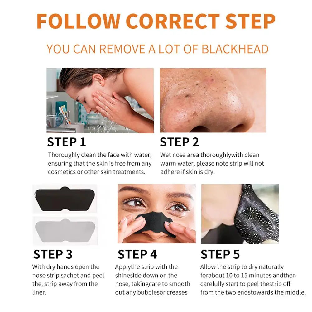 Men Blackhead Pore Strips,(10/30/50 Counts) Blackhead Remover-Deep Cleansing Charcoal Strips for Face Nose Pores Pore Tightening