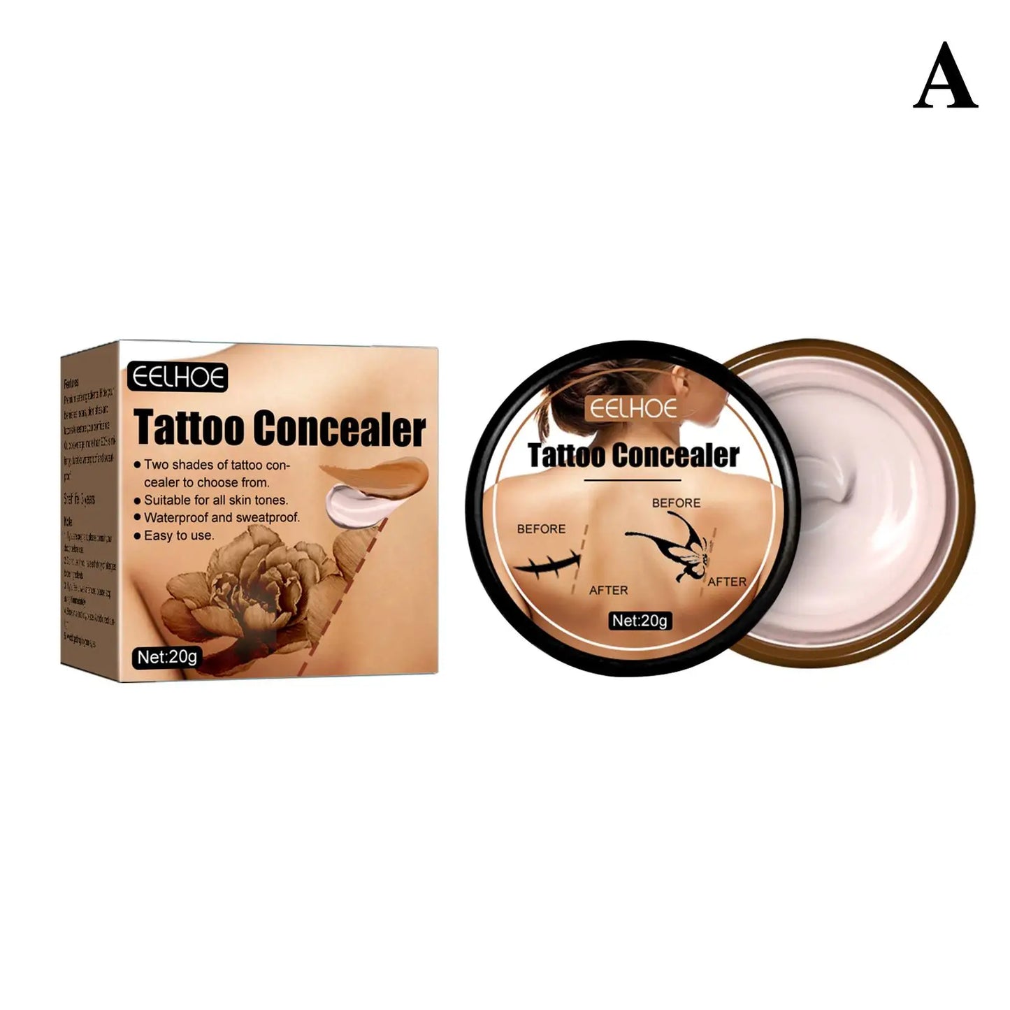 Waterproof Tattoo Concealer Cover Scar Makeup Brighten Foundation Cream Freckle Birthmarks Cover Concealer Body Coverage Cream