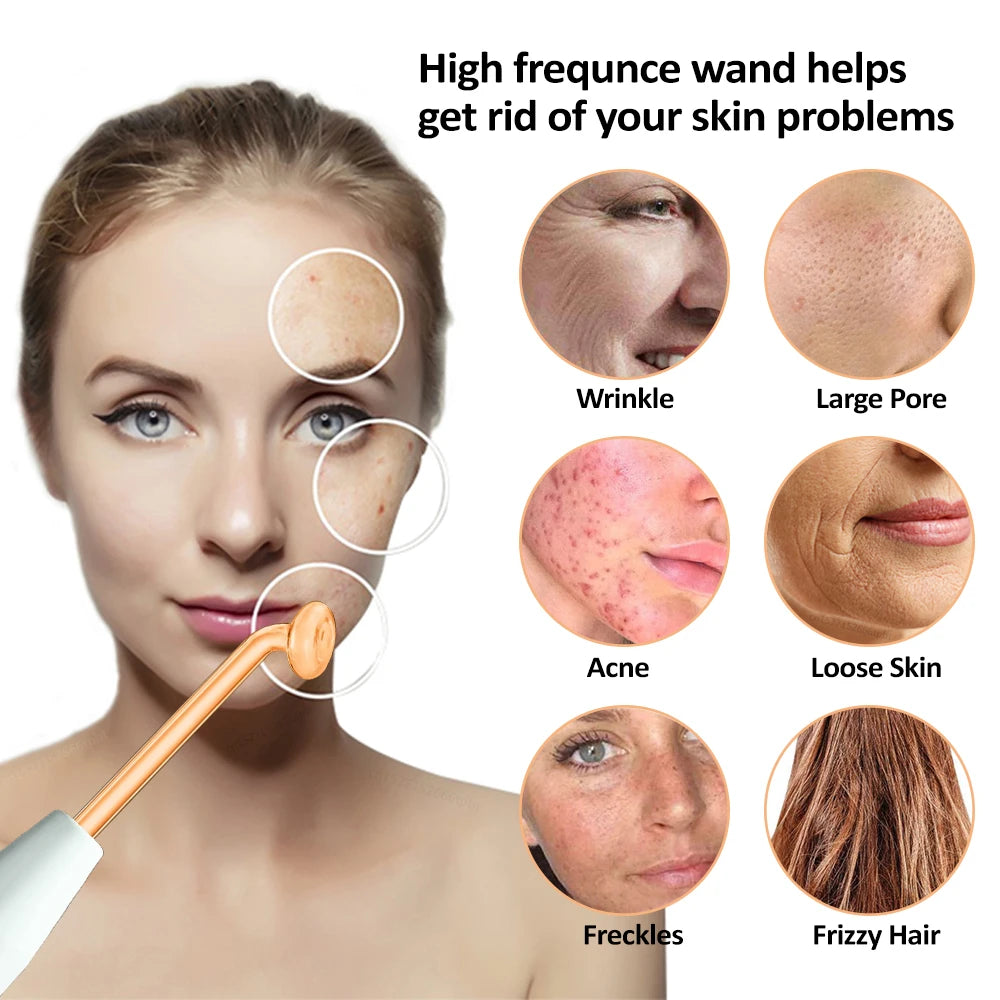 Glass Tube Wand Skin Tightening Remove Wrinkle Acne Spots