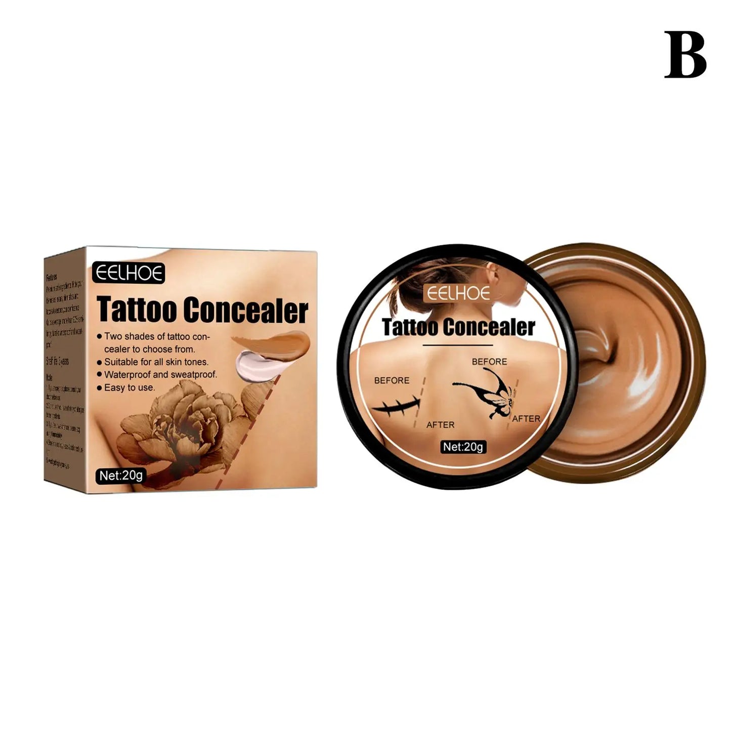 Waterproof Tattoo Concealer Cover Scar Makeup Brighten Foundation Cream Freckle Birthmarks Cover Concealer Body Coverage Cream