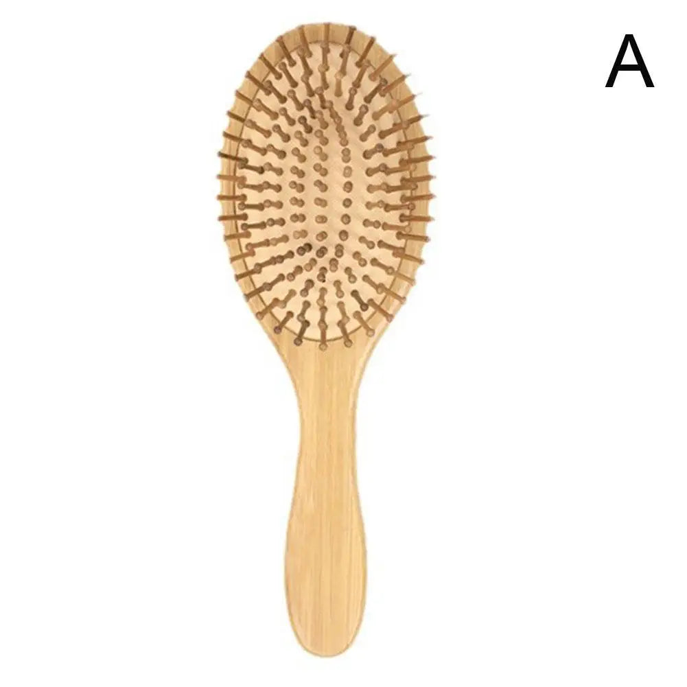 Bamboo Hair Brush,Natural Wooden Bamboo Comb Paddle Detangling Hair Brush Wide-tooth And Tail Comb For Thick/Thin/Curly/Dry Hair