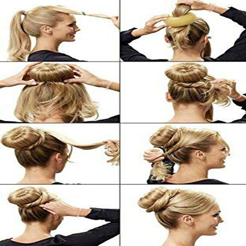 6/8/9.5cm Magic Hair Bun Maker Elegant Women Ladies Girls Magic Shaper Donut Hairbands Ponytail Hair Styling Tools Accessories