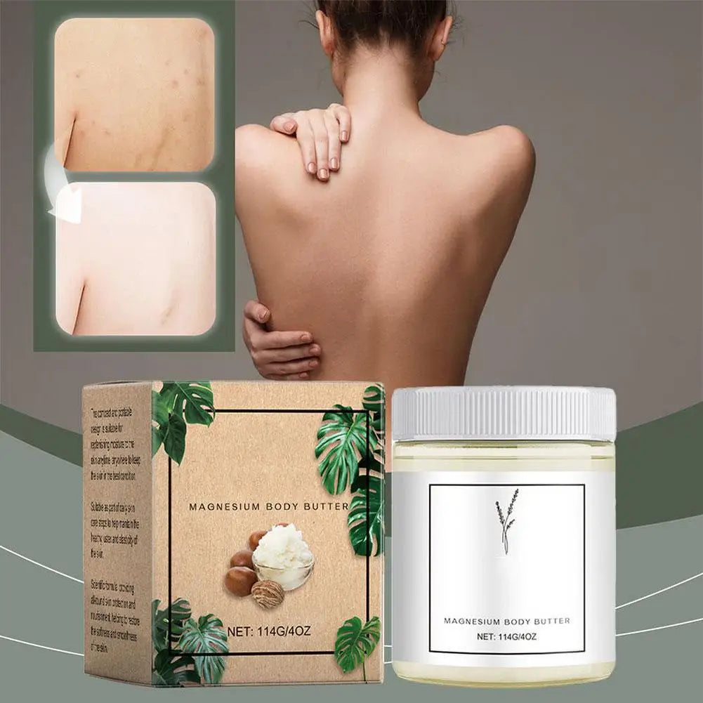 Natural Magnesium Cream for Neuropathy, Magnesium Body Butter Deeply Moisturizes Skin, soft Smooth Magnesium Lotion Leg Cream