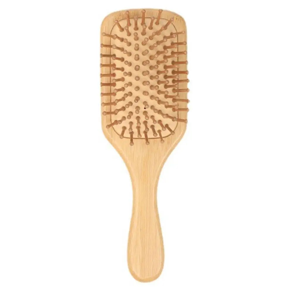 Bamboo Hair Brush,Natural Wooden Bamboo Comb Paddle Detangling Hair Brush Wide-tooth And Tail Comb For Thick/Thin/Curly/Dry Hair